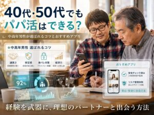 40代・50代でもパパ活はできる？中高年男性が選ばれるコツとおすすめアプリ