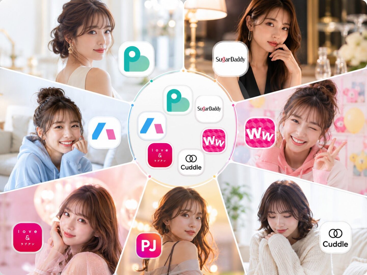 パパ活アプリごとの女性層に合わせたプロフィール作りを解説する画像