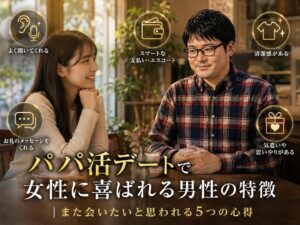 パパ活デートで女性に喜ばれる男性の特徴｜また会いたいと思われる5つの心得